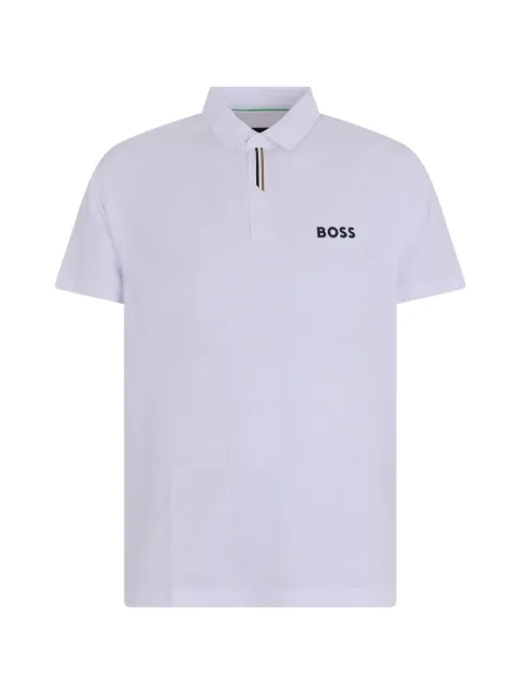 BOSS logo-detail short-sleeve polo shirt White 50554554