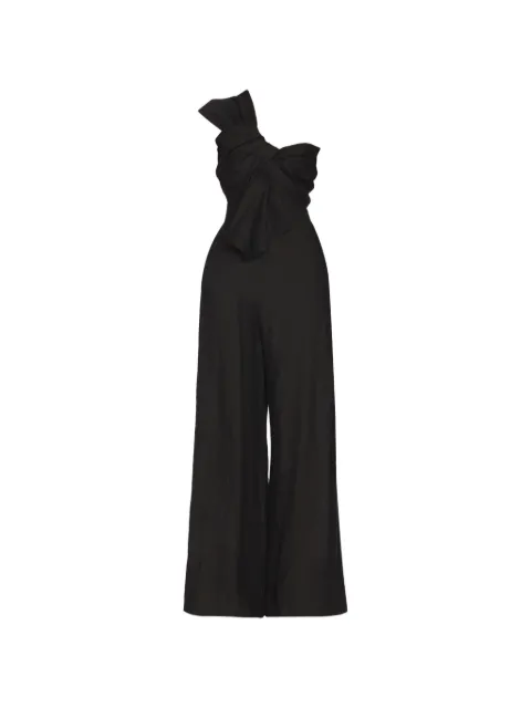 JBQ Eden knotted one-shoulder jumpsuit Black P065037