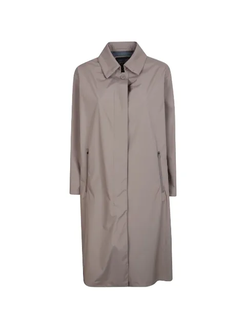 Herno concealed-fastening pleated coat Grey IM000197D128362600