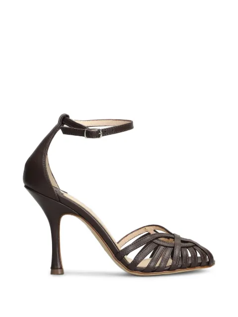 Anna F. caged buckle-fastening sandals Brown 3872