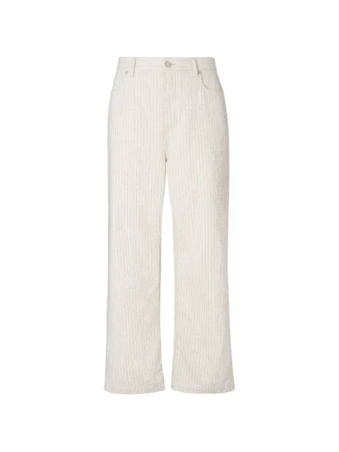 FENDI topstitched straight-leg jeans Neutrals FLP345AWML