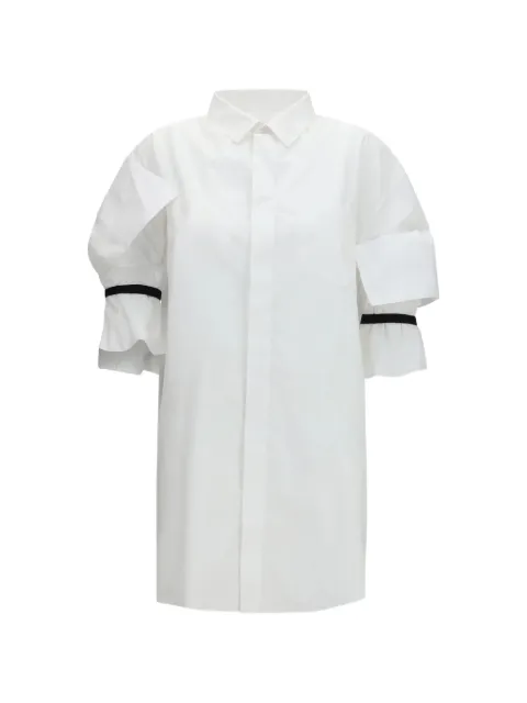 ALAINPAUL asymmetrical-sleeve shirt White S5WSH04