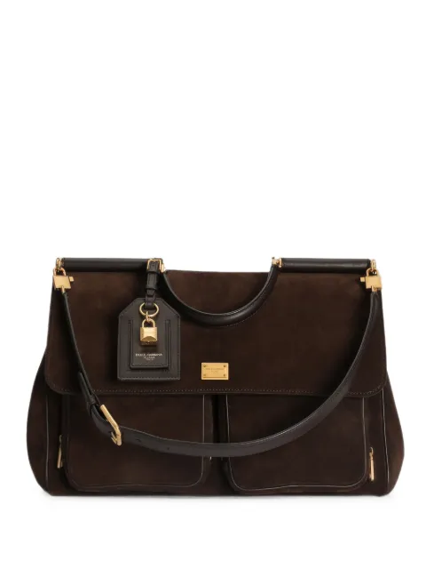 Dolce & Gabbana My Sicily handbag in split calfskin Brown BB7970BO903