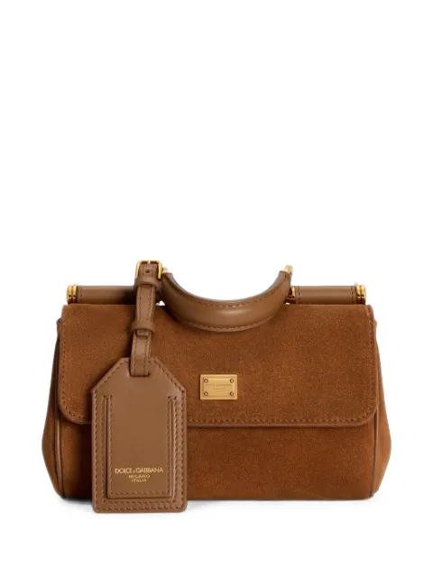 Dolce & Gabbana mini My Sicily handbag in split leather Brown BB7864BO903