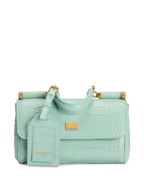 Dolce & Gabbana mini My Sicily handbag in alligator Blue BB7864B2X47