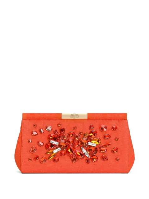 Dolce & Gabbana EXCLUSIVE Marlene shoulder bag in embroidered brocade Orange BB7672A0398