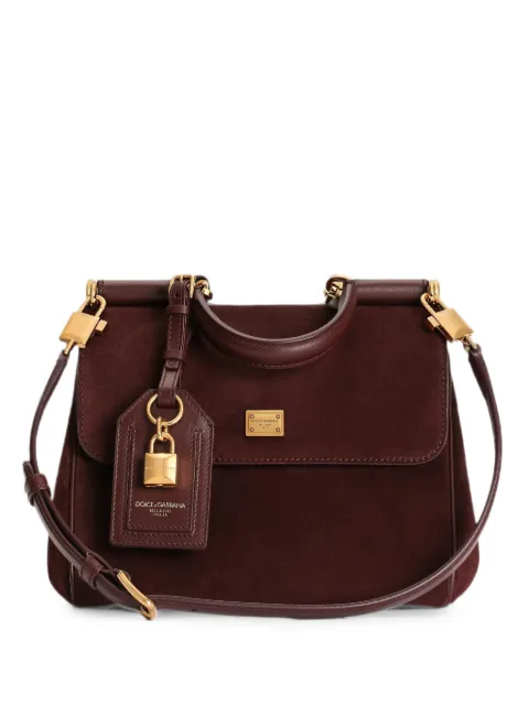 Dolce & Gabbana small My Sicily handbag in split calfskin Red BB7781BO903