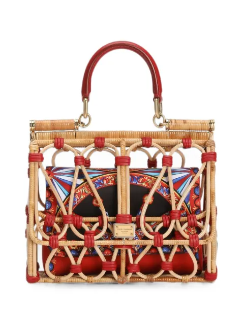 Dolce & Gabbana Sicily handbag with embroidery Neutrals BB5660B0421