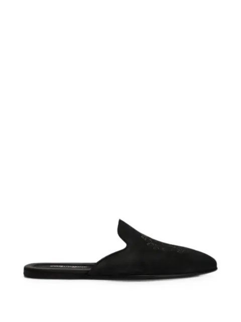 Dolce & Gabbana calfskin slippers Black A80635A3M52