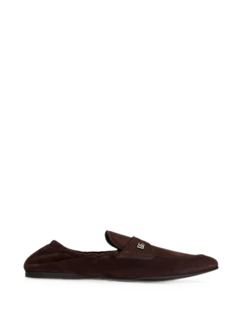 Dolce & Gabbana calfskin slippers Brown A50790AA415