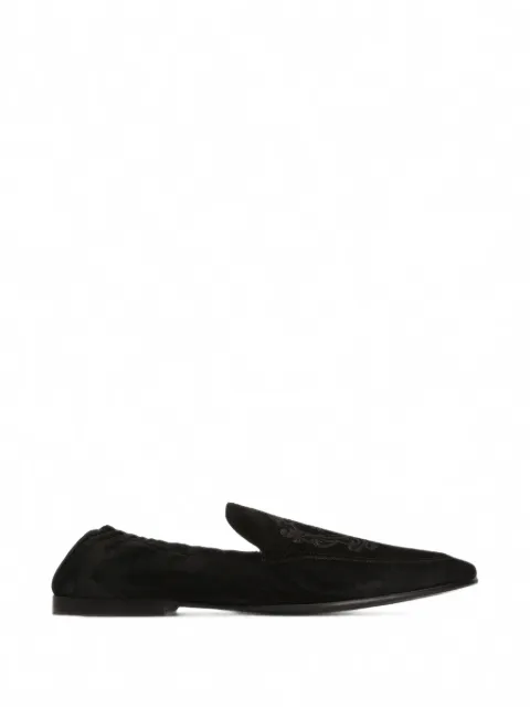 Dolce & Gabbana calfskin slippers Black A50775A0685