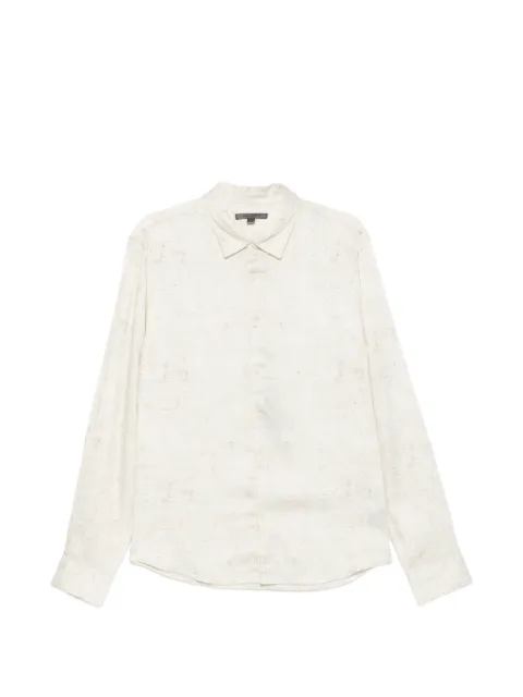 John Varvatos Luca geometric-print long-sleeved shirt Neutrals W985S2694RD