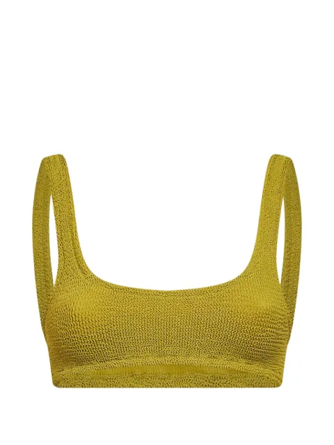 MC2 Saint Barth Naima crinkle-effect bikini top Green NAIM002