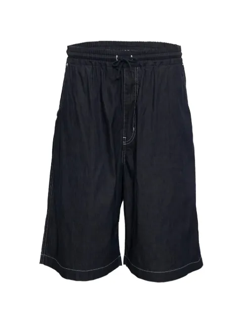 Comme des Garçons Homme contrast-stitch drawstring shorts Blue HQP032