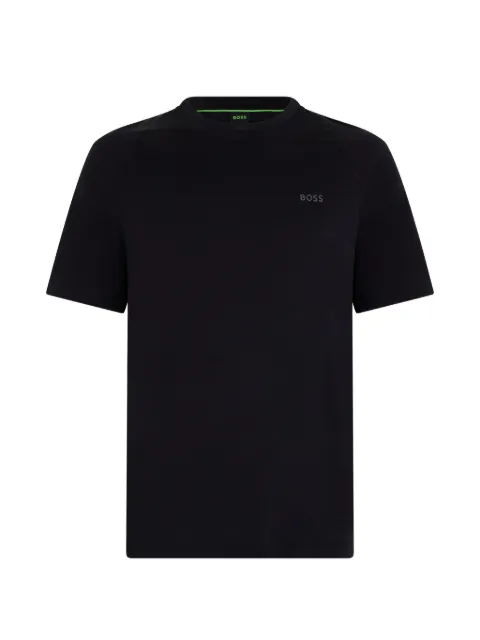 BOSS Tour logo-print raglan-sleeve T-shirt Black 50554646