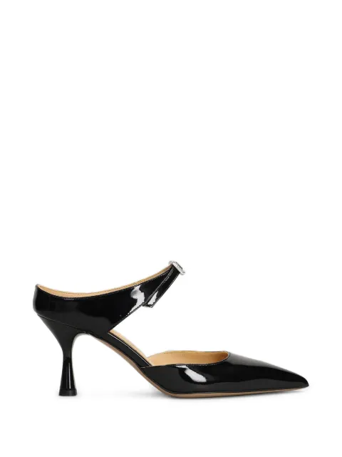 Fratelli Russo crystal-buckle patent-leather pumps Black TUCCIAS2616