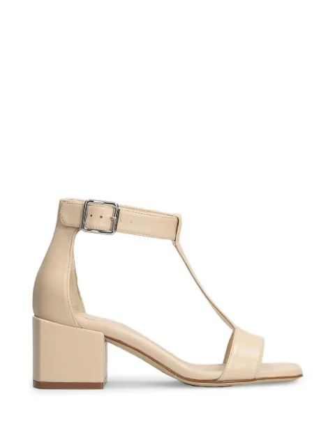 Anna F. T-bar block-heel sandals Neutrals 3801