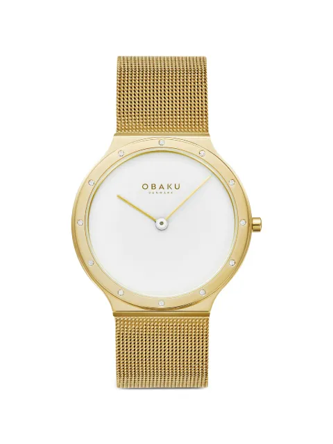 OBAKU Note Lille crystal-embellished 34mm watch White V285LEGWMG