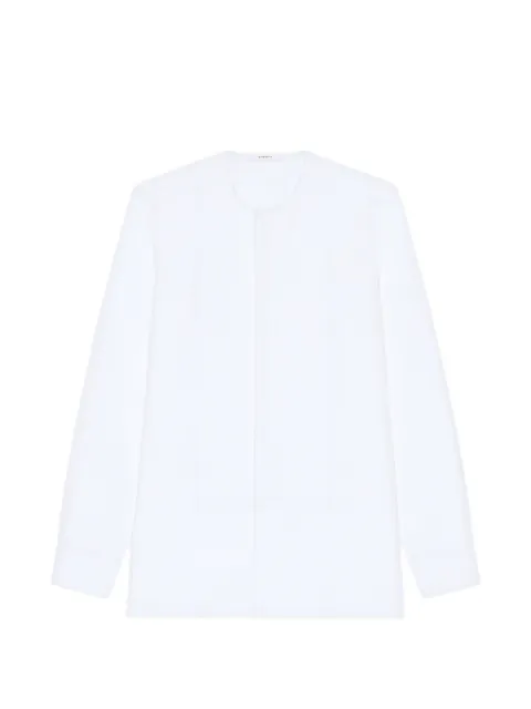 Givenchy collarless bib-detail shirt White BM6182165R