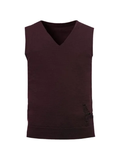 Maison Margiela four-stitch distressed vest Purple S50HA1009S1778