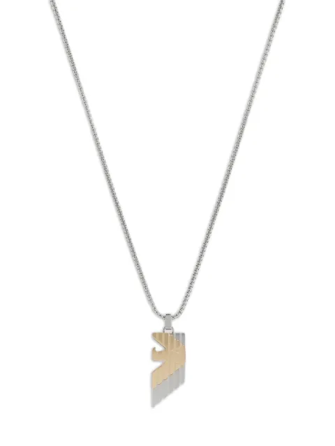 Emporio Armani logo-pendant necklace Silver EGS3073040
