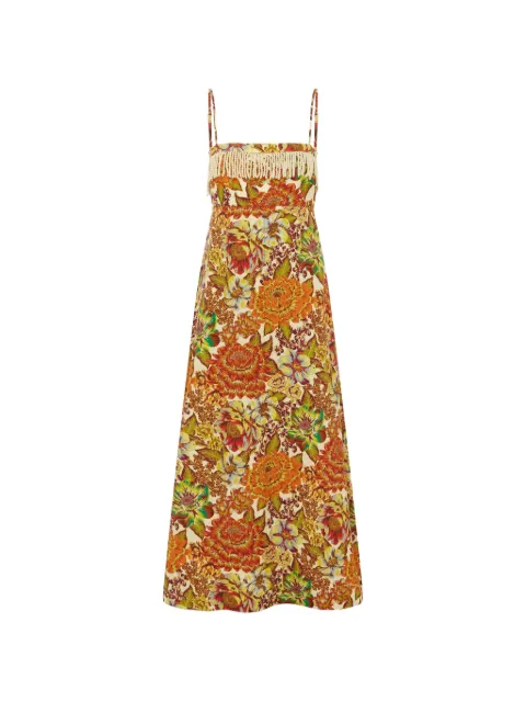 ALEMAIS Lana floral-print dress Orange 7200D