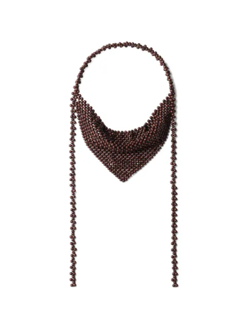 LEMAIRE beaded bandana-style necklace Brown TA0017PL0025