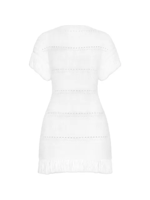 Cult Gaia Maren fringe-trim mini dress White DR35321YP3703