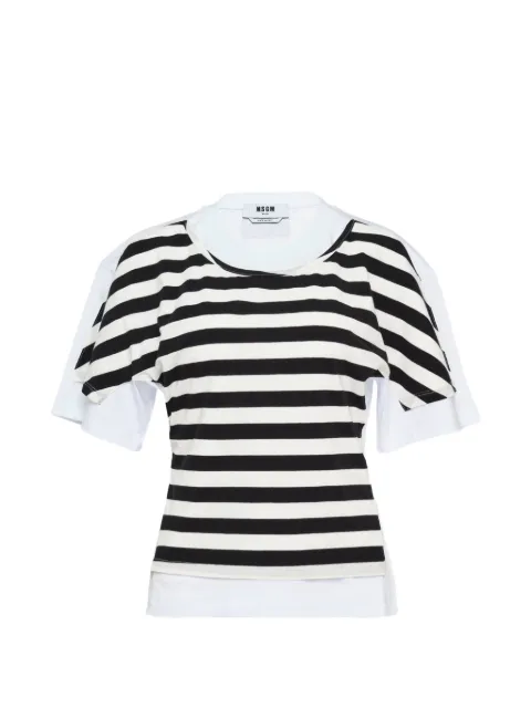 MSGM striped layered T-shirt White 4042MDM71267002
