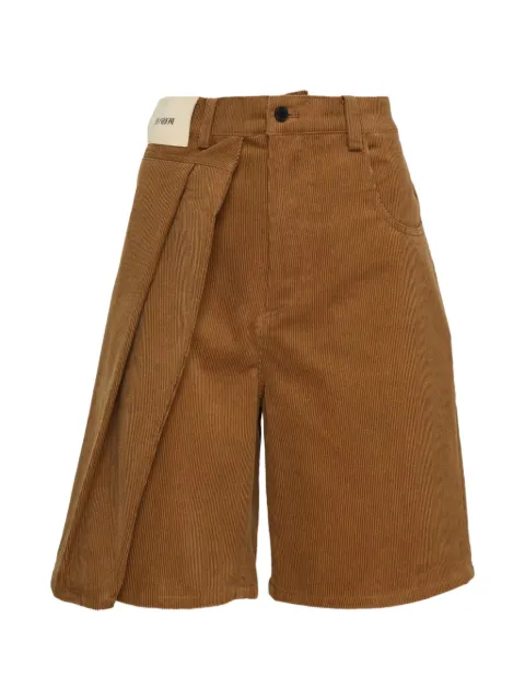 BONBOM two-tuck corduroy shorts Brown BET26PANTS600CARAMELBROWN