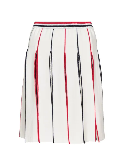 Thom Browne crochet-stitch variegated-stripe skirt White FKK153AY3021