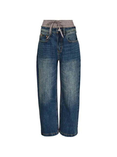 Andersson Bell Trunk layered-waist jeans Blue APA910U00BLUE