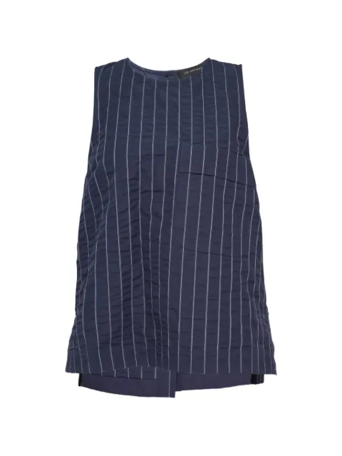 Lee Mathews Frances pinstripe-pattern tank top Blue M2601TO29500NAVY
