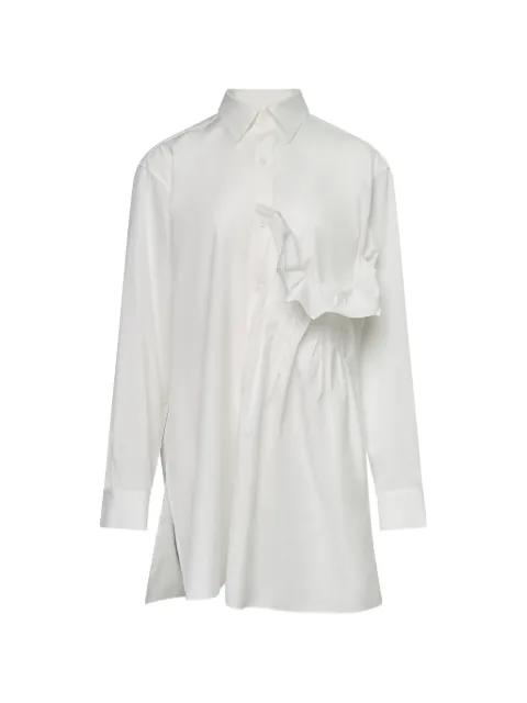 Y's ruffled tucked shirt White YKB04001001