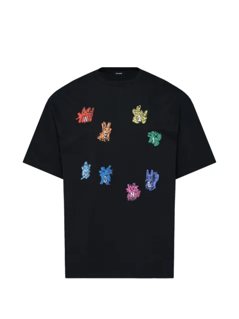 We11done sticker-monster T-shirt Black WDTT126763UBK00