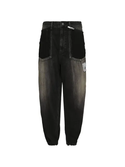 Maison MIHARA YASUHIRO cut-off panelled jeans Black K16PT32100BLACK