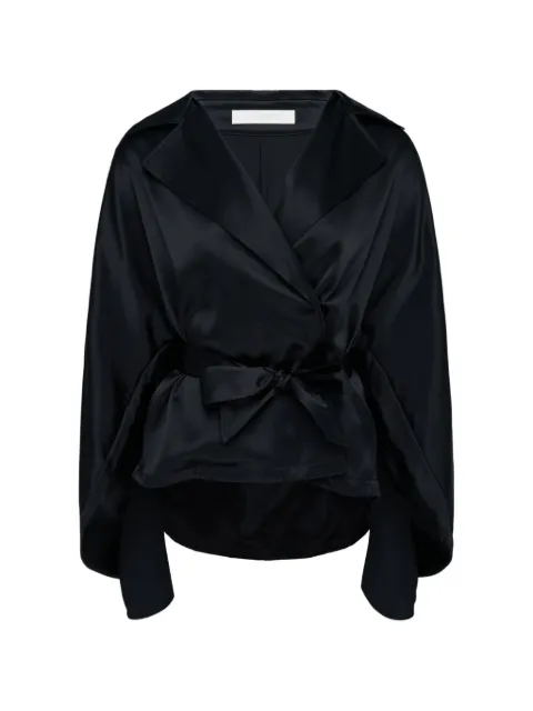 Club21 Collection Amelie silk-satin jacket Black AMEJPL023BLACKSS26