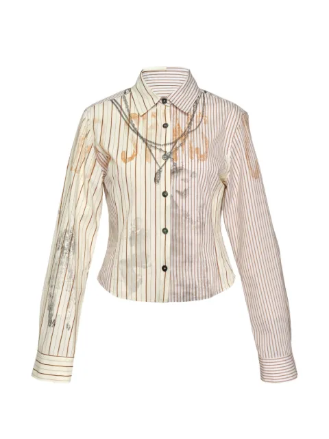 Andersson Bell trompe-l'oeil chain-embellished shirt Neutrals ATB1566W