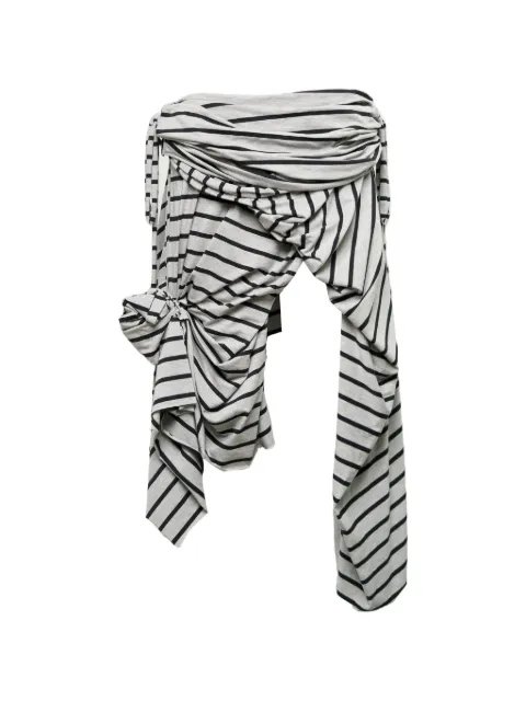 Vaquera striped draped mini skirt Grey VAQ11S008001