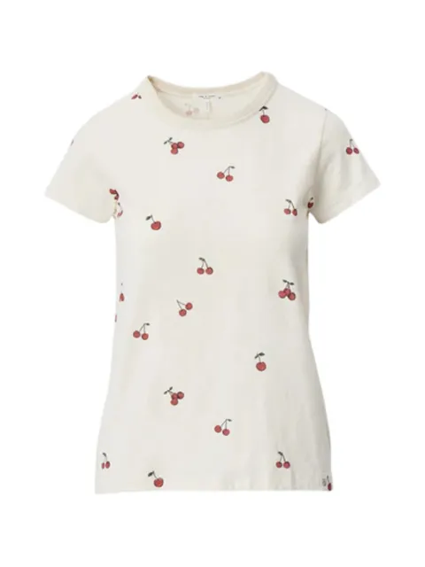 rag & bone cherry-print T-shirt White RE7A26ST3SW00