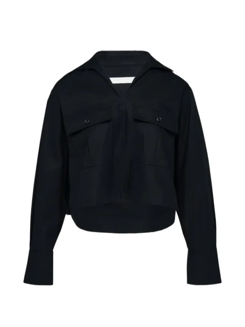 Club21 Collection Imogen flap-pocket top Black IMOTPL020BLACKSS26