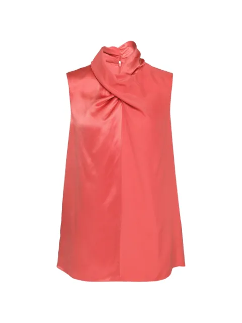 Club21 Collection Josephine twist-neck top Orange JOSTPL023