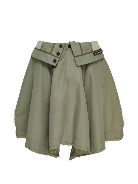 Andersson Bell frayed handkerchief-hem midi skirt Green APA914W00KHAKI