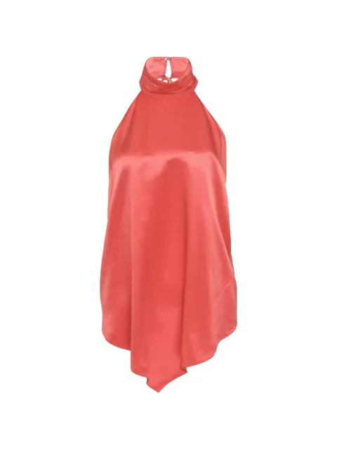 Club21 Collection Marina silk-satin top Orange MARTPL023CORALSS26