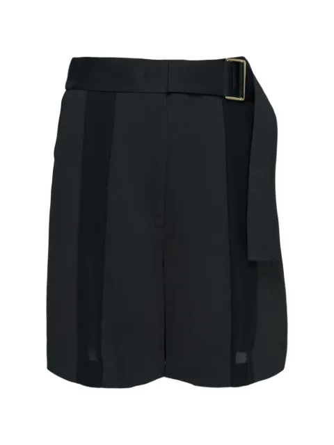 Club21 Collection Sloane belted crepe shorts Black SLOPPL014BLACKSS26