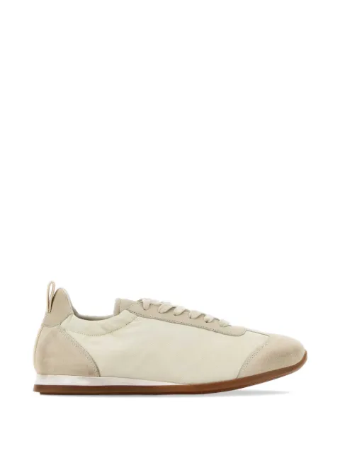 Uma Wang canvas-panelled suede sneakers Neutrals US9087