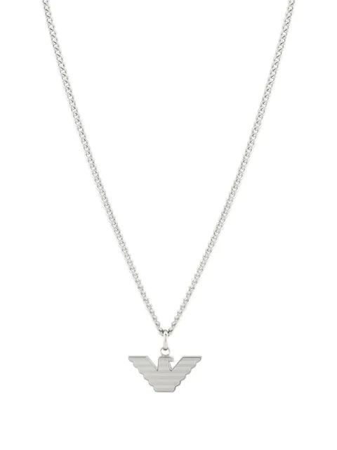 Emporio Armani logo-pendant necklace Silver EGS2916040