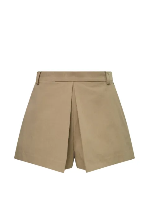 pushBUTTON pleated A-line shorts Neutrals PB2620311W00311WBG