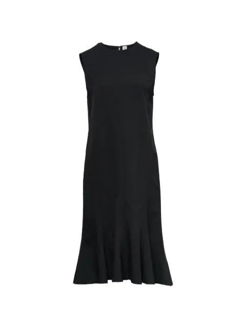 TOTEME fluted sleeveless midi dress Black 262WRD0324FB0615001