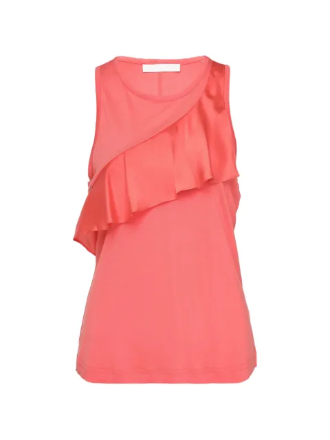 Club21 Collection Bonnie ruffled jersey blouse Pink BONTPL025CORALSS26